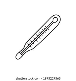 Vector icon mercury thermometer doodle style stock vector royalty free