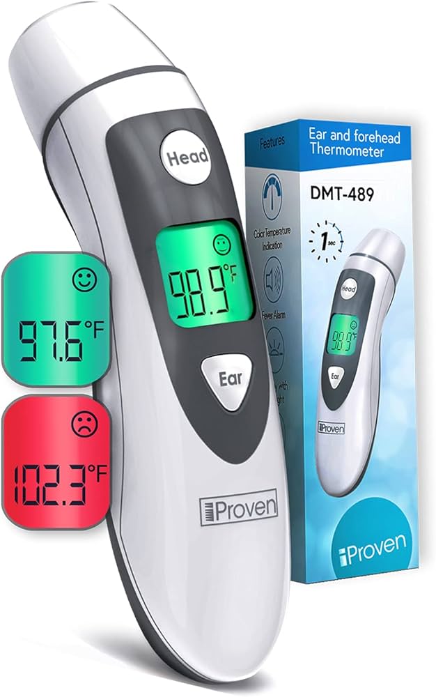 Iproven thermometer for adults forehead and ear