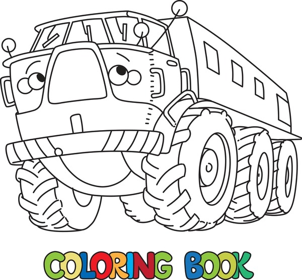 Thousand coloring book truck royalty