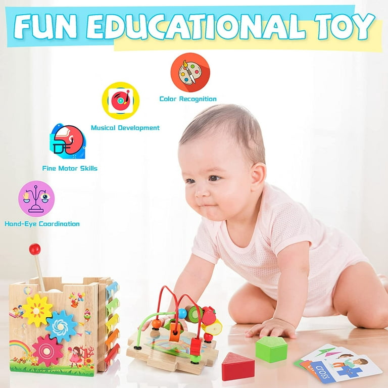 Terra wooden activity cube