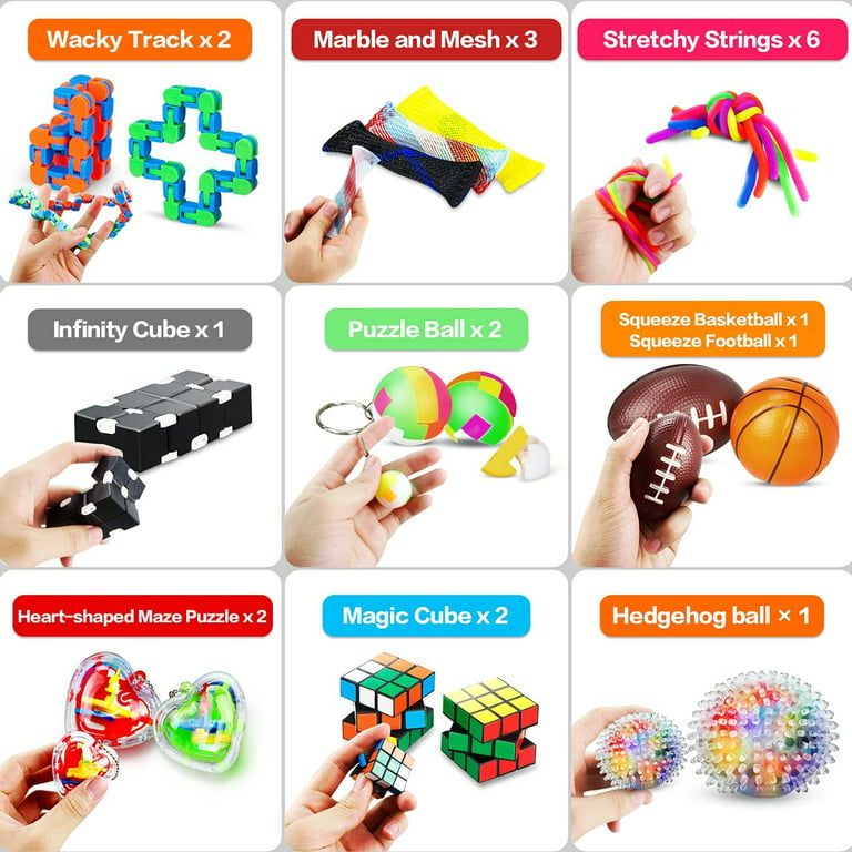 Terra pcs fidget toys pack party favors carnival treasure classroom prizes small mini bulk sensory figit toys set for boys girls kids adults