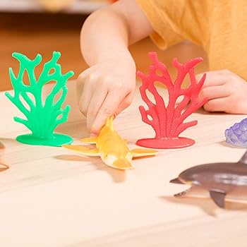 Terra by battat â pcs marine world â realistic ocean animals toys â plastic sea animal figurines accessories â shark whale dolphin more for kids and toddlers toys games