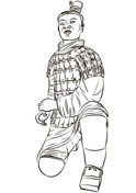 Terracotta army general coloring page free printable coloring pages