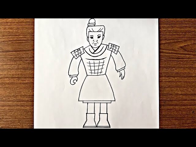 How to draw a terracotta warrior for beginners easy sketch drawing drawings