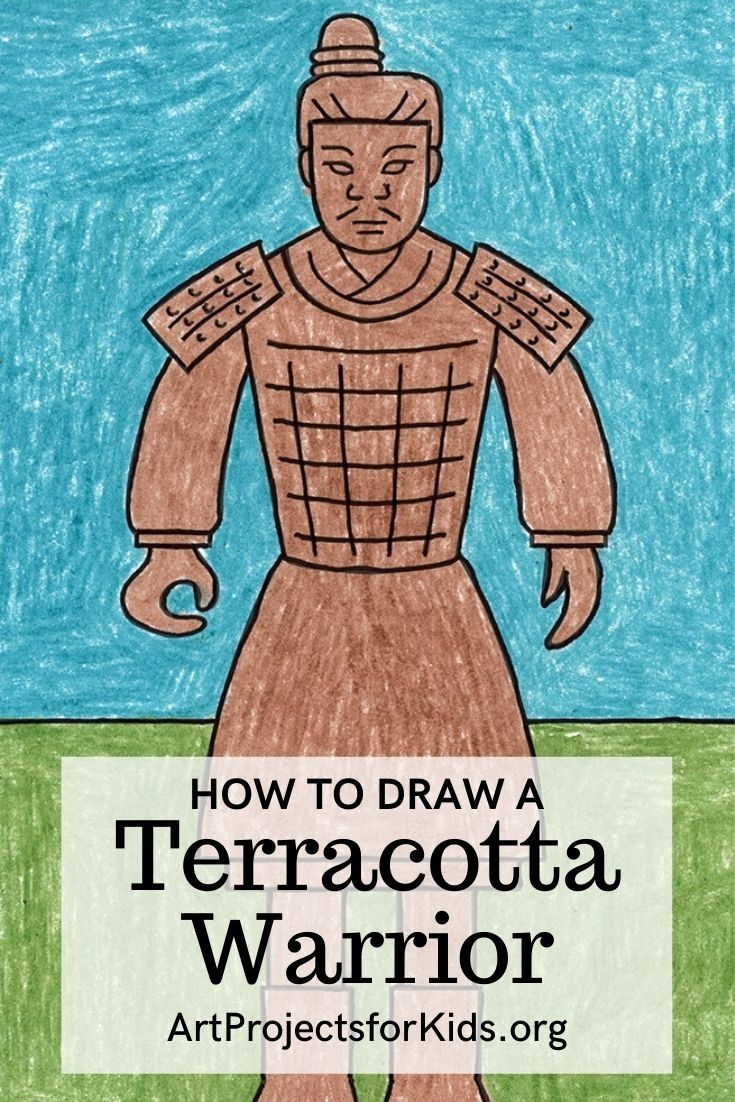 Easy how to draw a terracotta warrior and warrior coloring page terracotta warriors ancient china activities china for kids