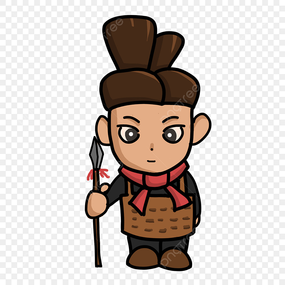 Cute warrior clipart vector xi an terracotta warriors cute cartoon free button element pattern element free element terracotta png image for free download