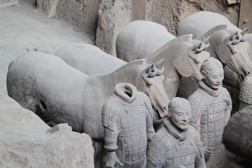 Terracotta warriors from the mausoleum of the first qin emperor