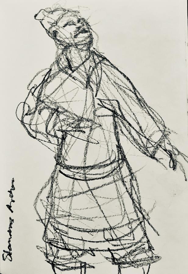 Terracotta warriors in national gallery of victoria drawing by hans van weerd
