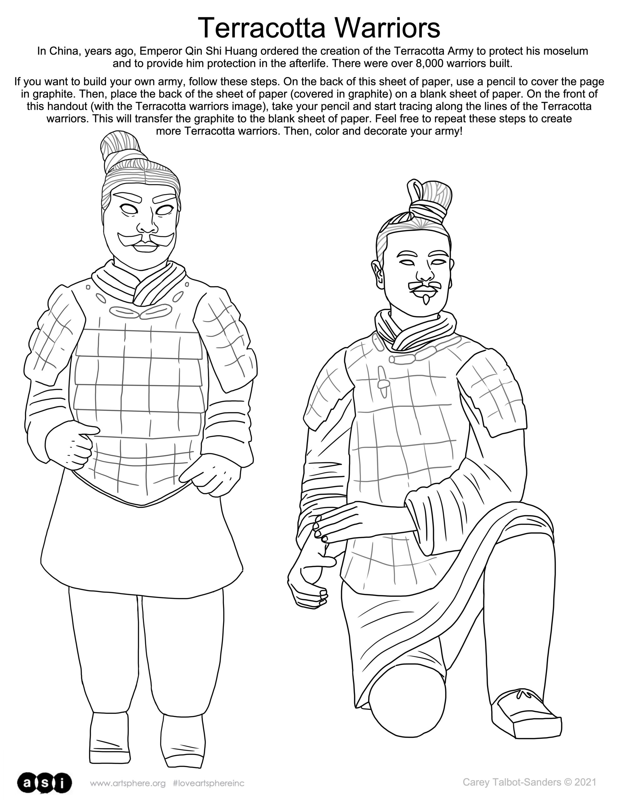 Terracotta warriors handout art sphere inc
