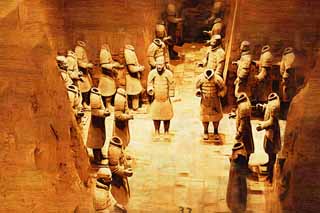 Yun free stock photos no terracotta warriors in pit no china xian