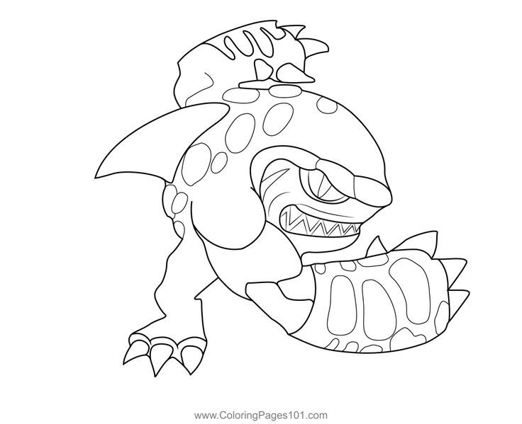 Terrafin skylanders spyros adventure coloring page coloring pages printable coloring pages skylanders