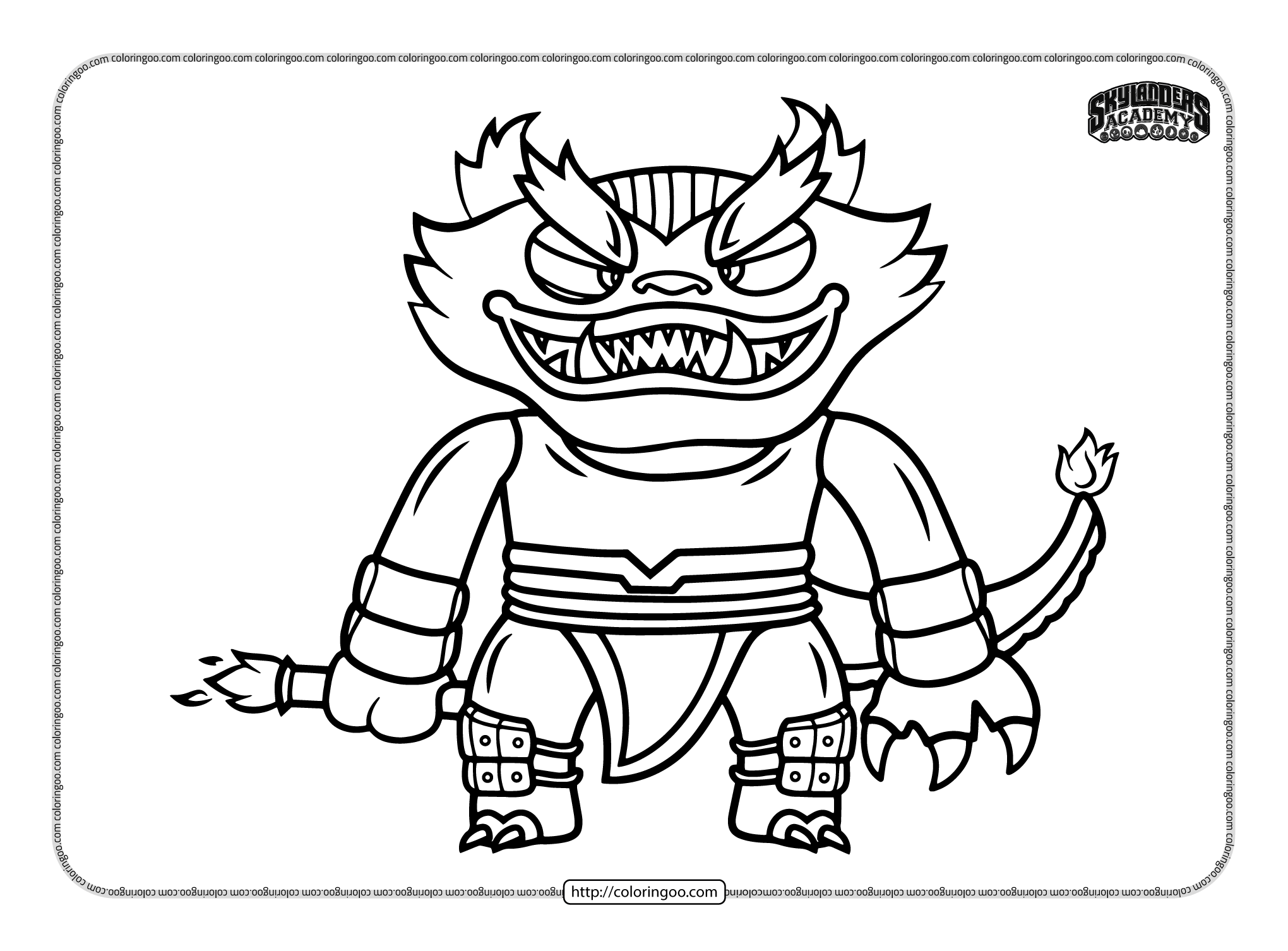 Skylanders jade fire kraken coloring pages