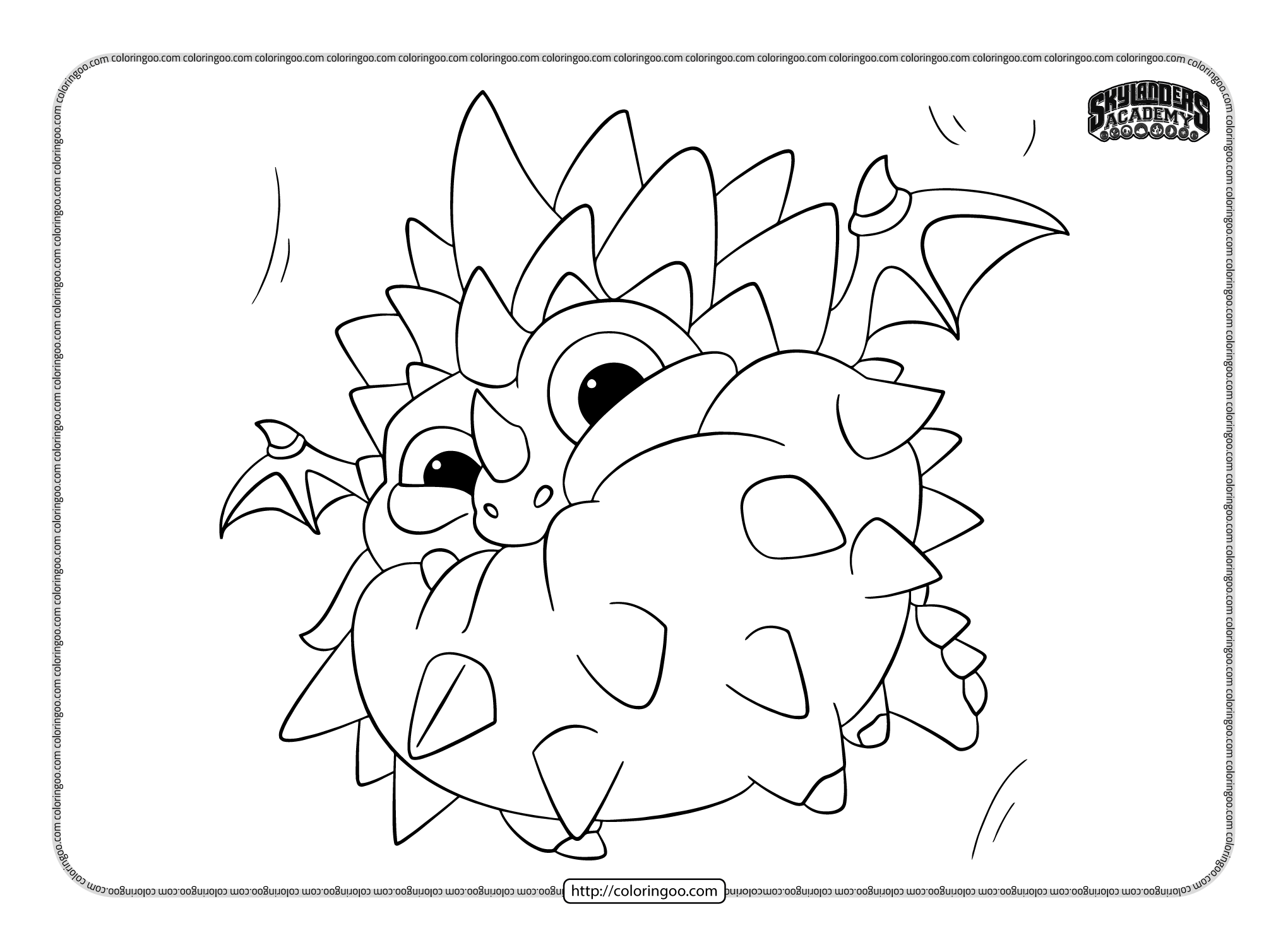 Skylanders pop thorn coloring pages