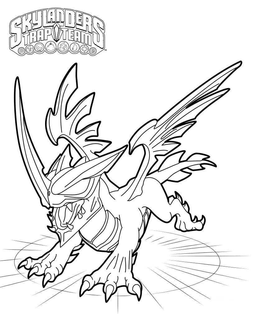 Blackout skylanders coloring page