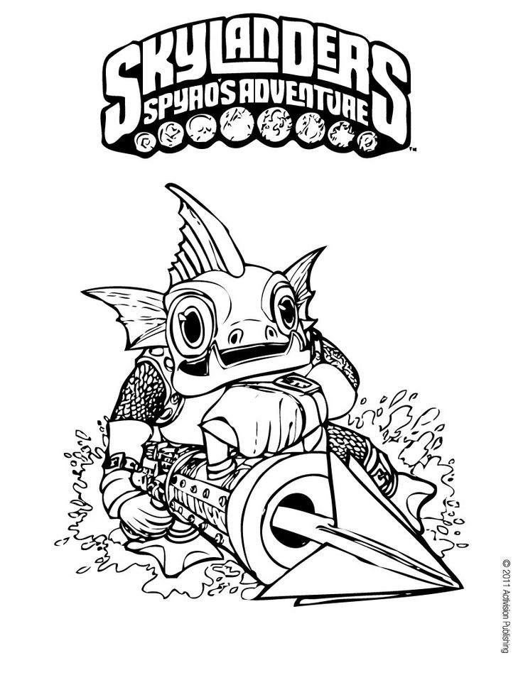 Skylanders coloring page gill grunt star coloring pages coloring pages cartoon coloring pages
