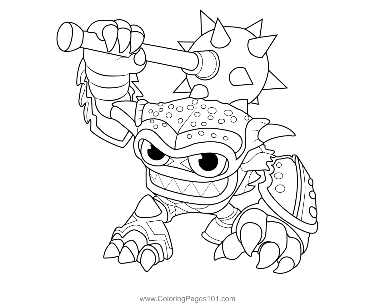 Wham shell skylanders spyros adventure coloring page for kids