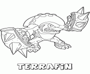 Skylanders giants earth series terrafin coloring page printable