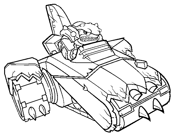 Dibujo de shark shooter terrafin con shark tank para colorear