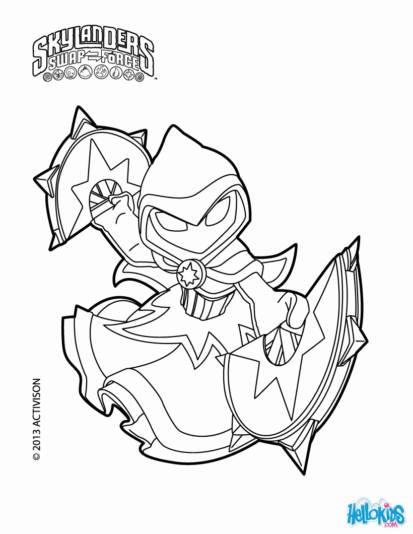 Skylanders star strike coloring pages