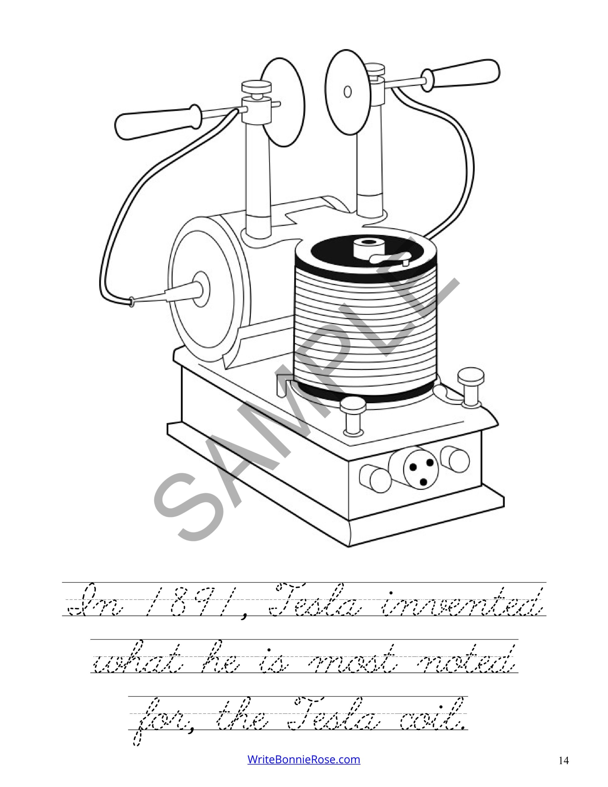 Nikola tesla coloring book