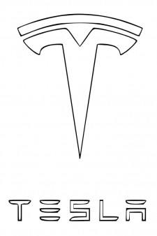 Tesla logo coloring pages to printable