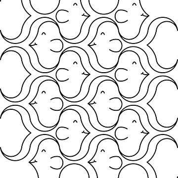 Coloring fish tessellation kids t