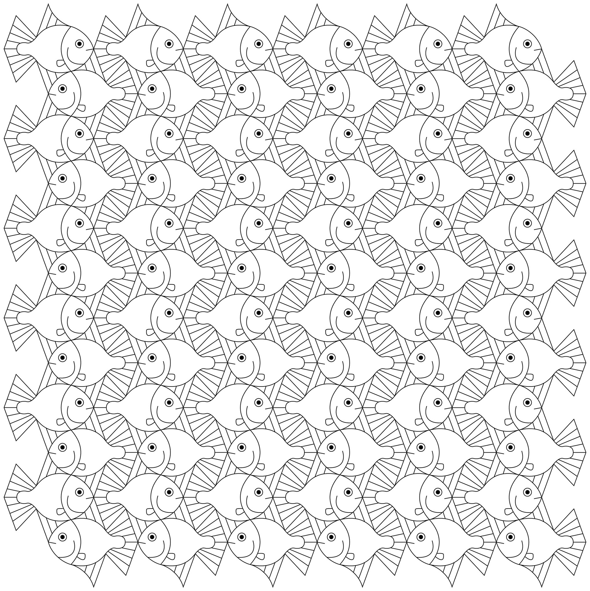Nested fish and golden triangles adult colouring and the beauty of maths art and design books the guardian