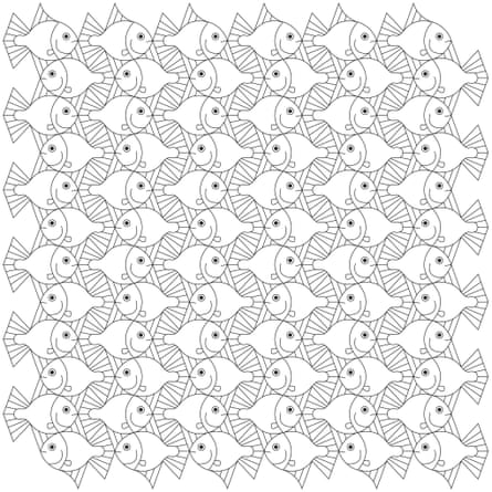 Nested fish and golden triangles adult colouring and the beauty of maths art and design books the guardian