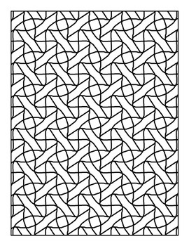 Tessellation coloring pages