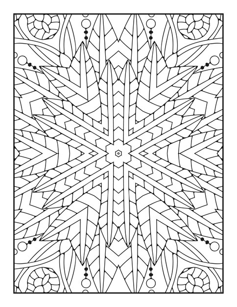 Premium vector mandala coloring page for adults and hand drawn outline mandala coloring book for kids line art