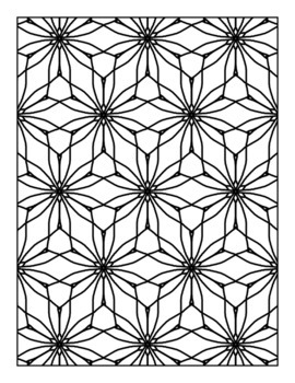 Tessellation coloring pages