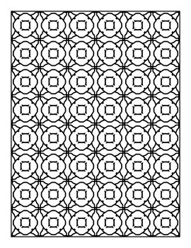 Tessellation coloring pages