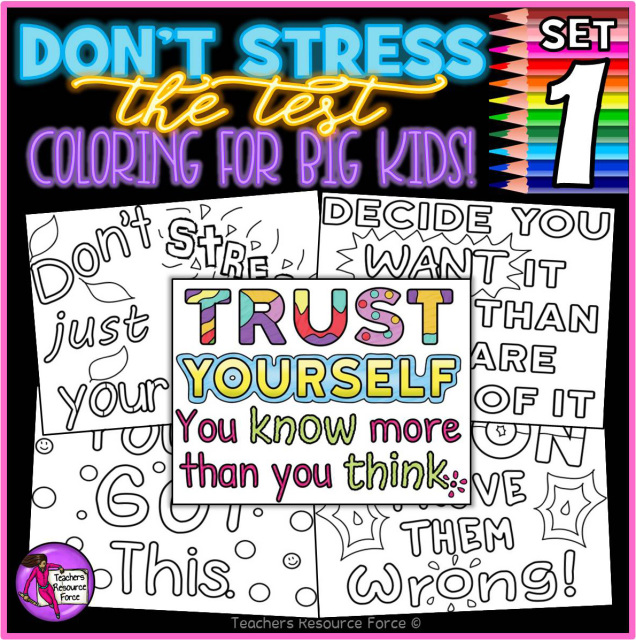 Colouring pages for secondary school students
