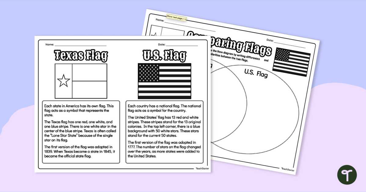 Pare and contrast worksheets