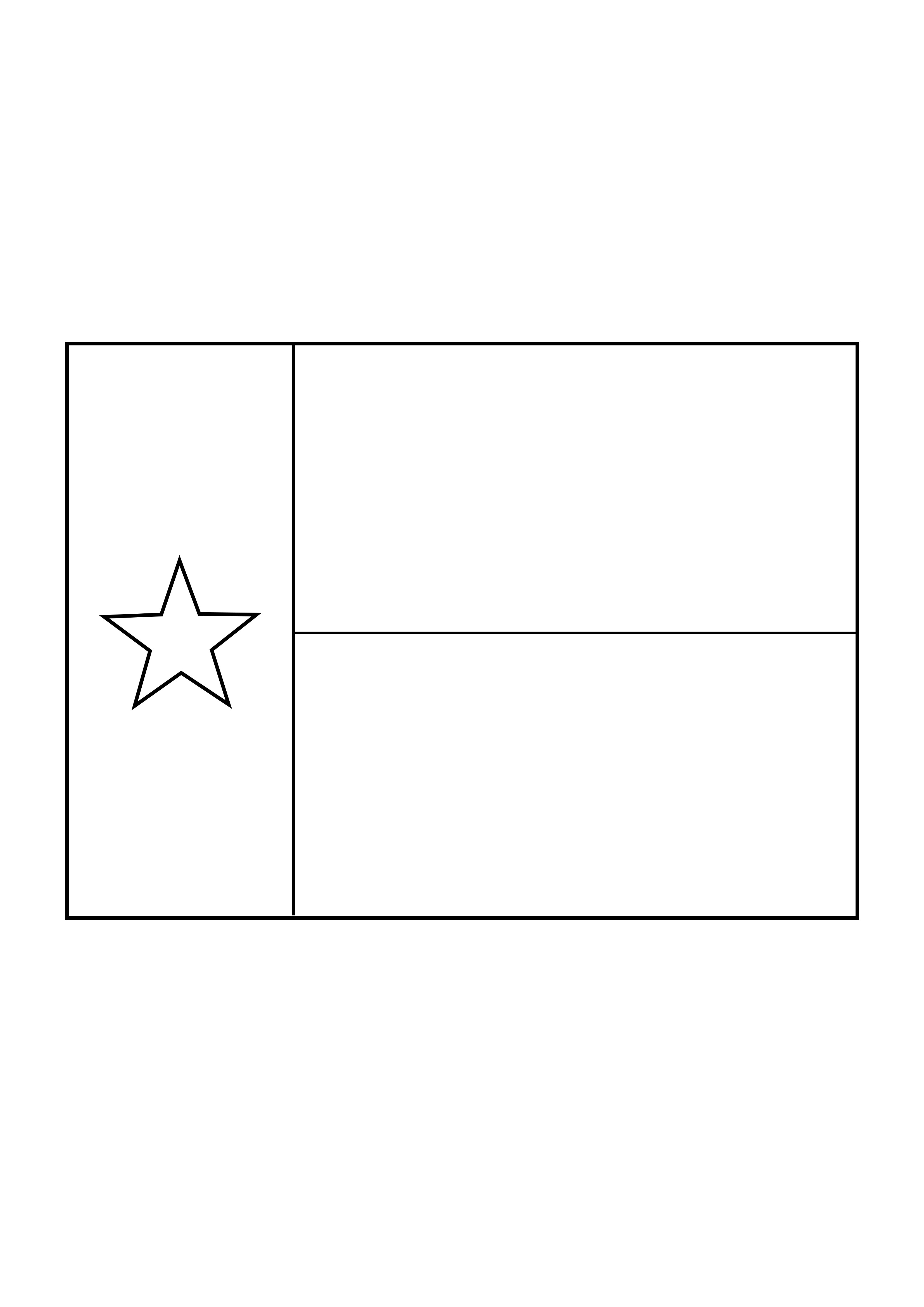 Texas state flag for coloring and free printing