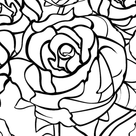 Texas roses coloring sheet