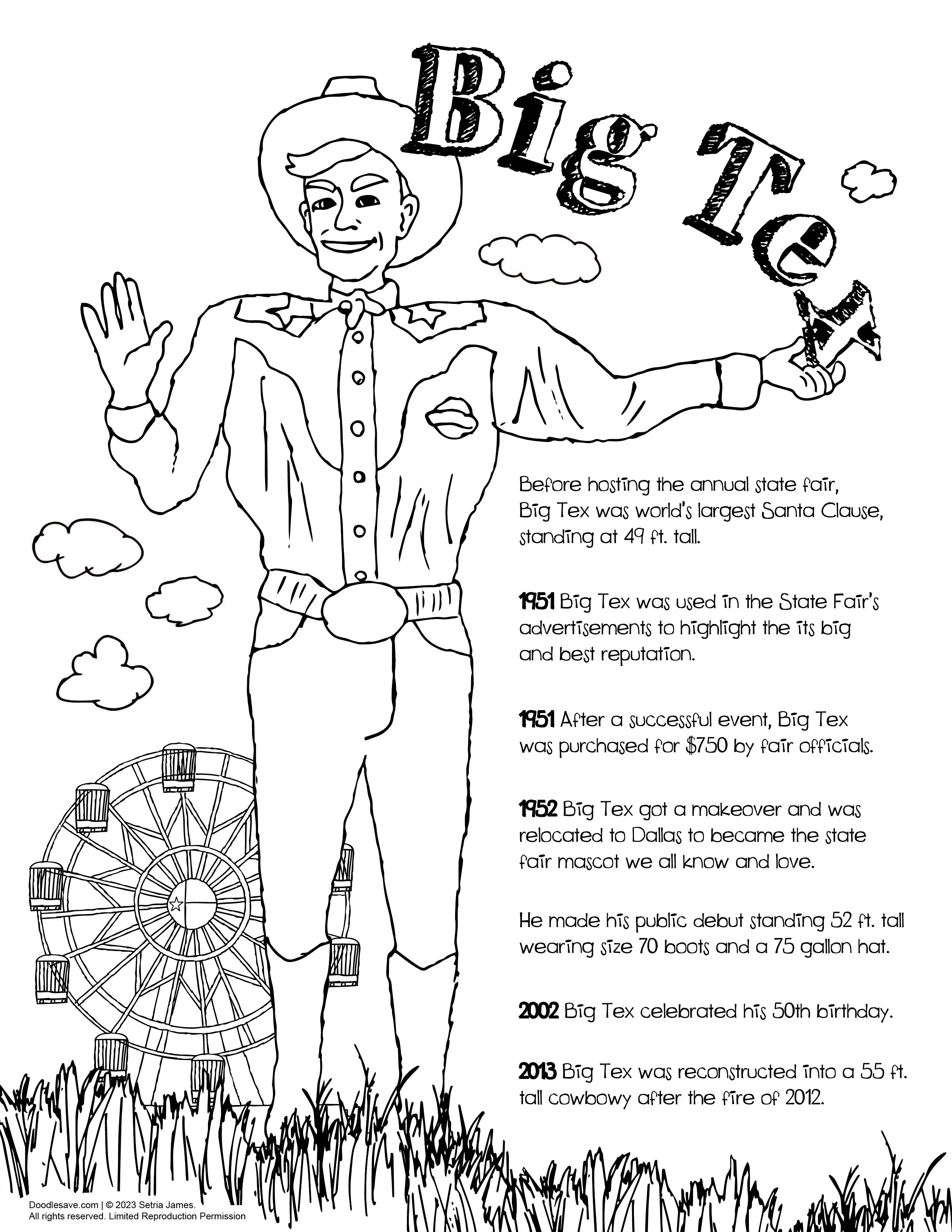 Big tex history doodles ave
