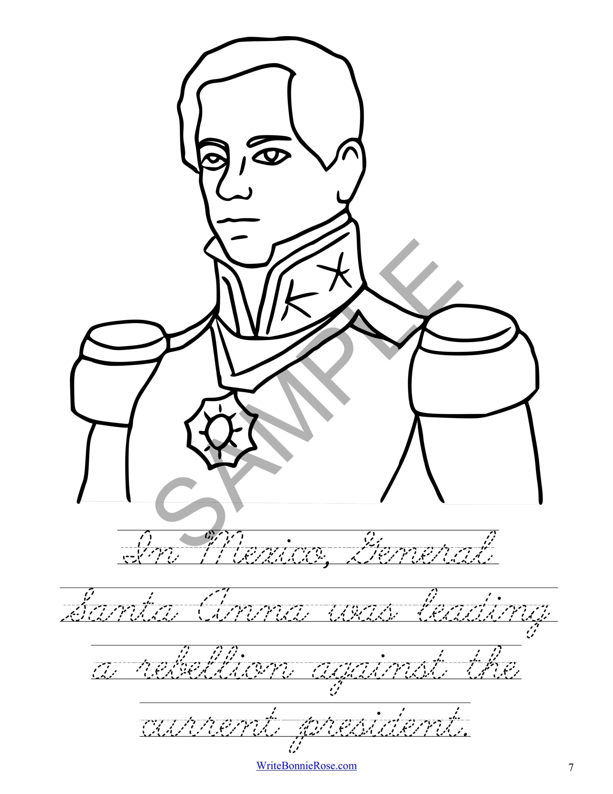 Texas independence coloring book