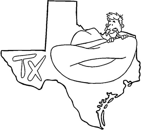 Texas coloring page free printable coloring pages
