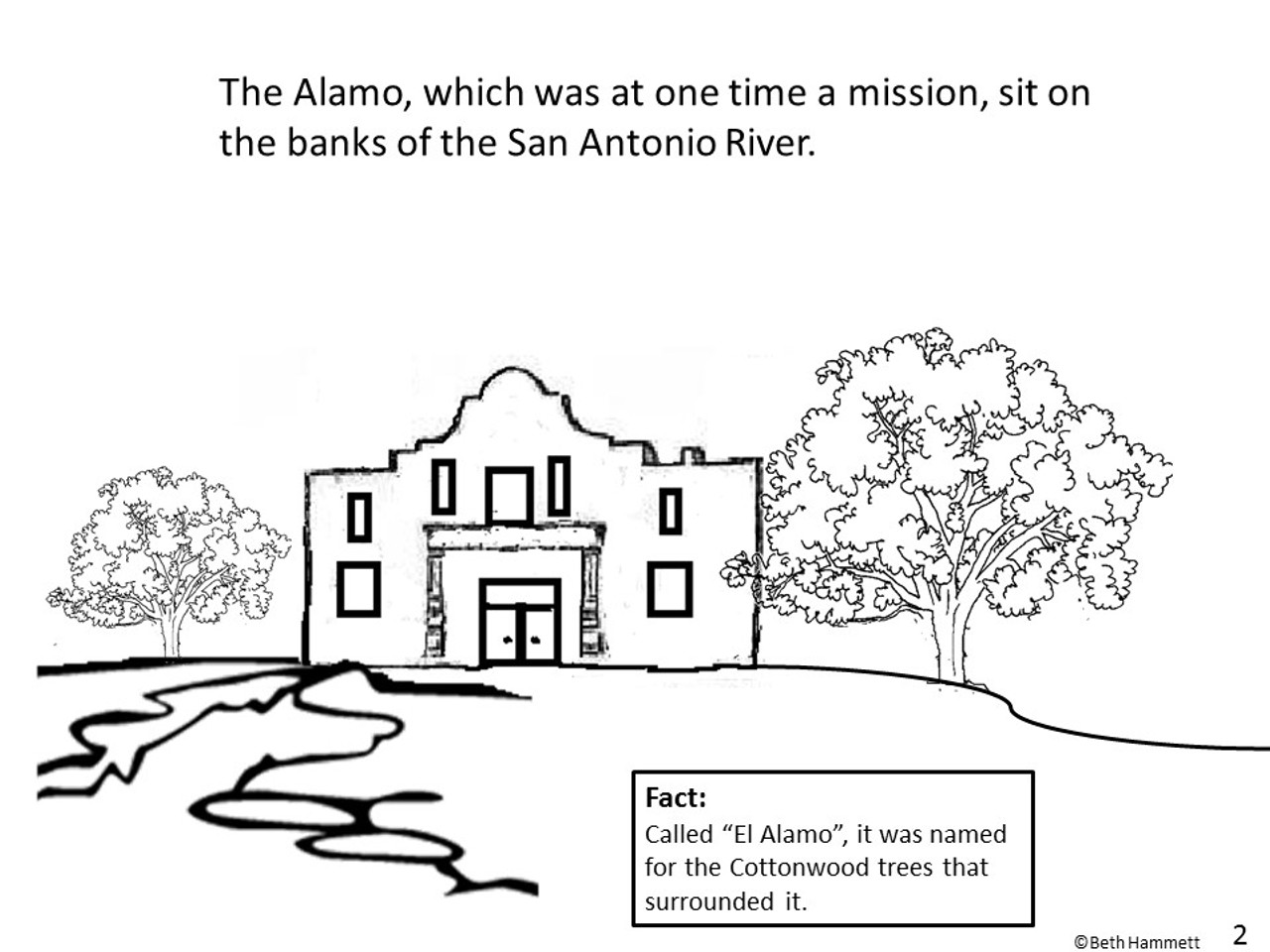 Remember the alamo texas history ic coloring book