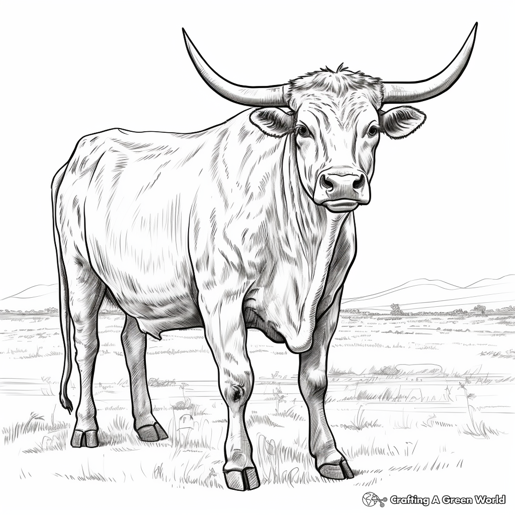 Longhorn coloring pages