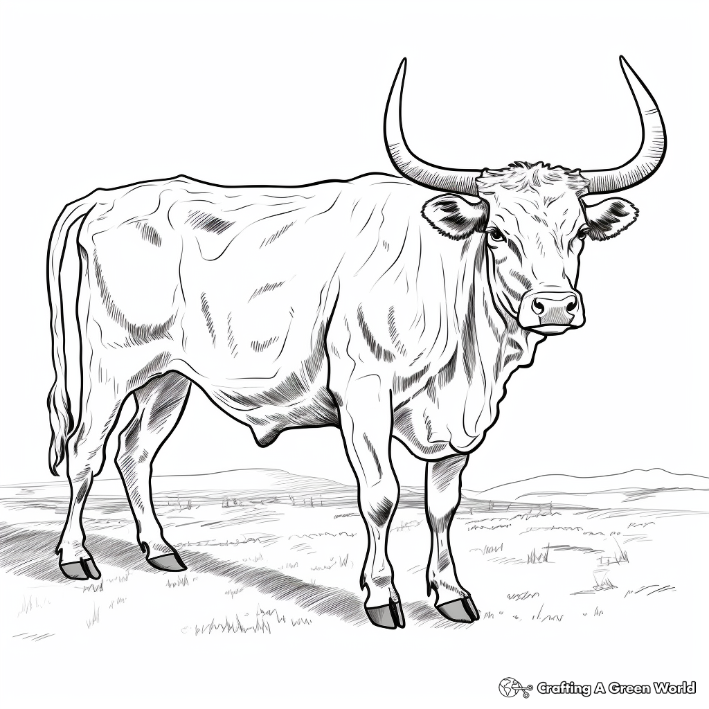 Longhorn coloring pages