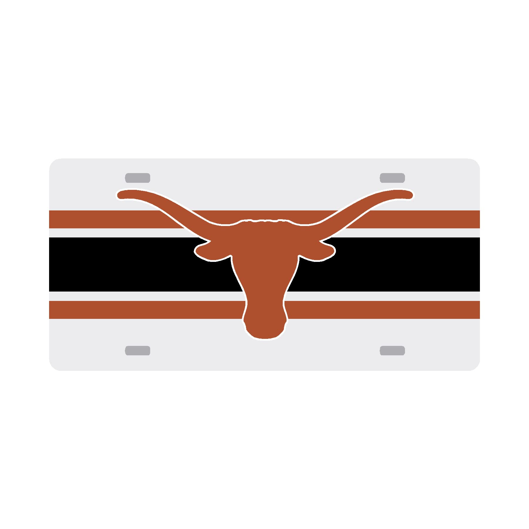 Colorshock color shock texas longhorns colored metal license plate burnt orange sports outdoors