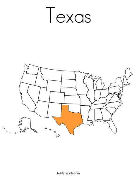 Texas coloring page