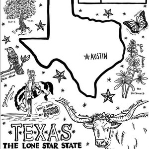Texas coloring page