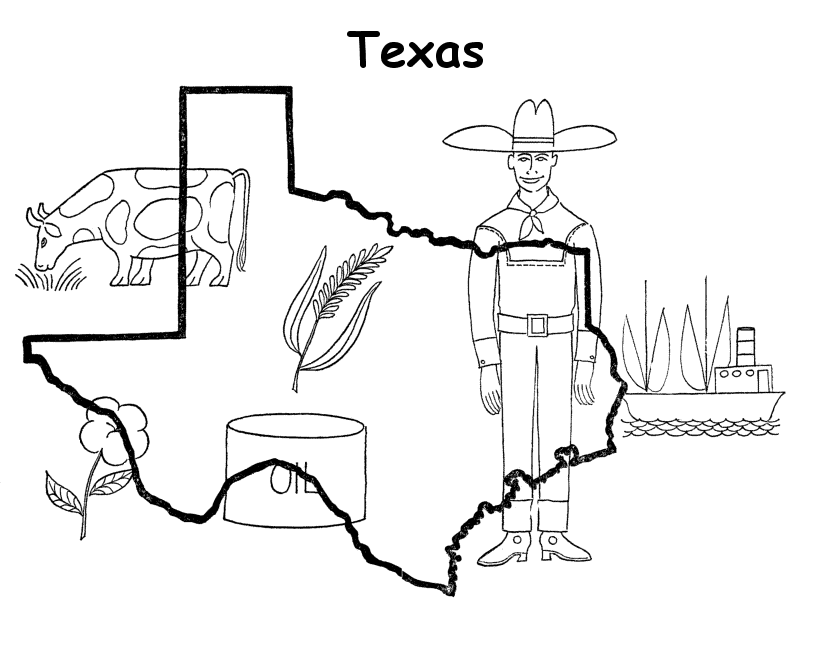 Texas coloring pages printable for free download