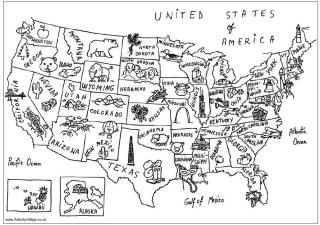 Us louring pages homeschool social studies usa map teaching social studies