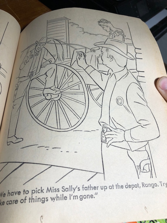 Rango texas ranger coloring book vintage saalfield