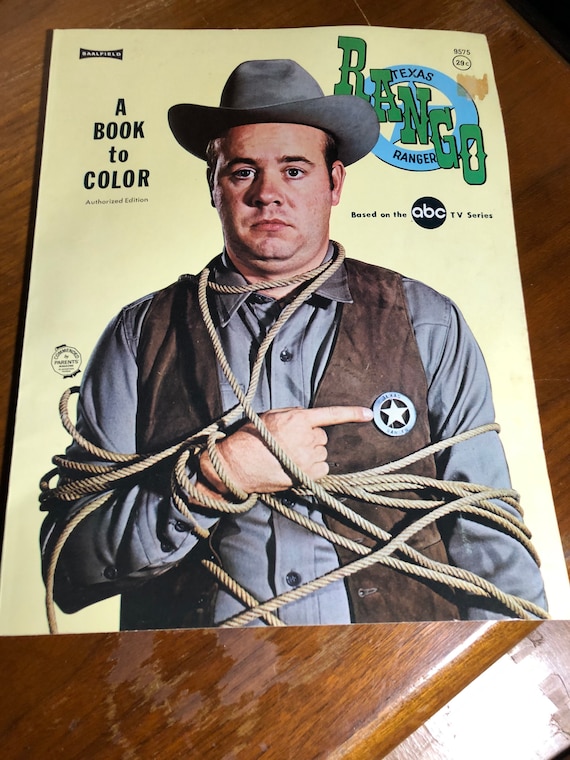 Rango texas ranger coloring book vintage saalfield
