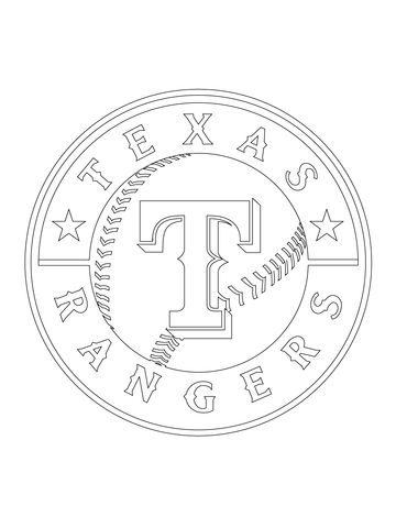Texas rangers logo coloring page baseball coloring pages texas rangers logo coloring pages